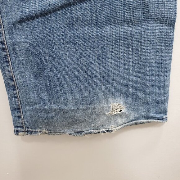 7 For All Mankind 7FAM Men's Light Wash Distressed Button Fly Denim Jeans Sz 33 - Picture 6 of 7